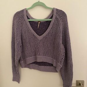 Periwinkle sweater.